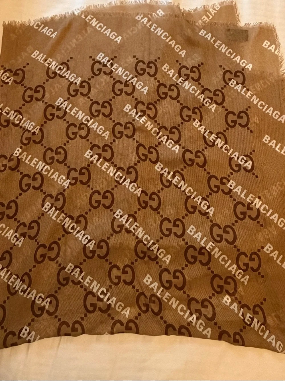 Authentic Limited Gucci x Balenciaga Logo Scarf